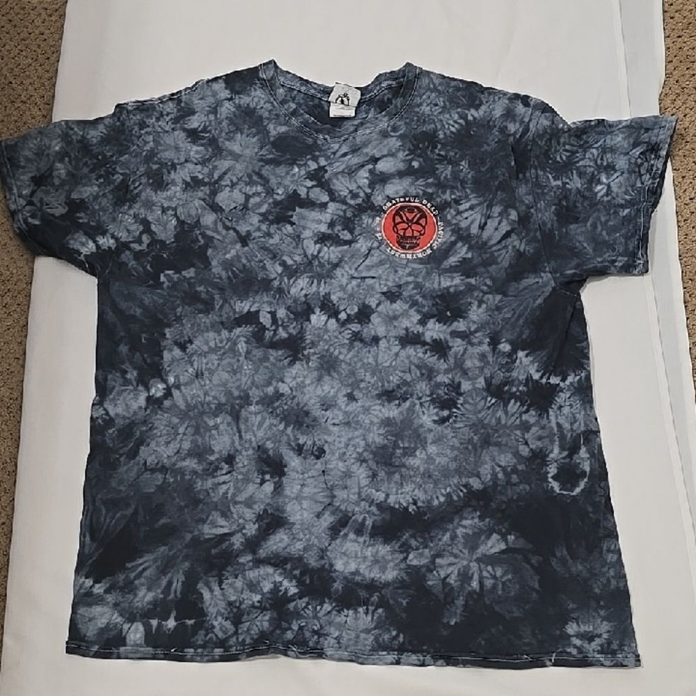 Grateful Dead Tie-Dye Short Sleeve Tee - Black and Gray